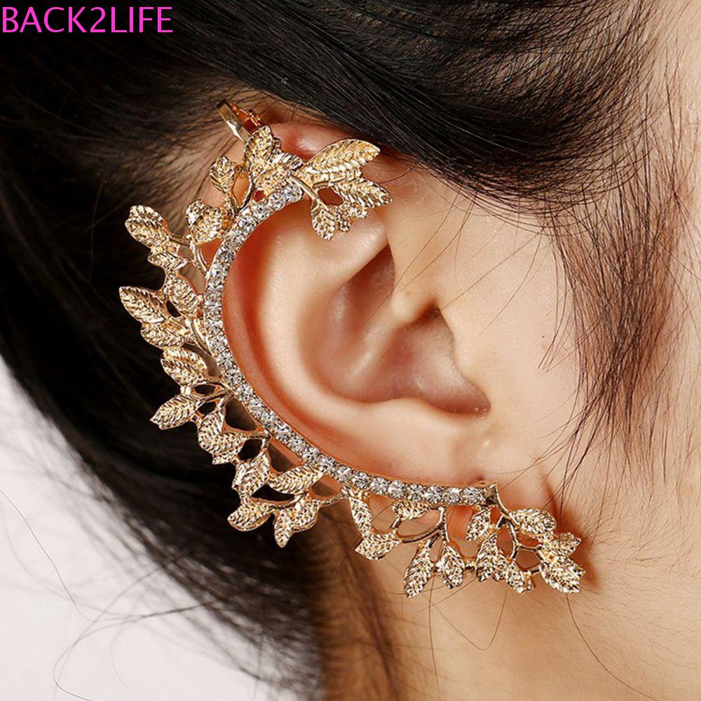 Bông Tai Dáng Dài Hình Chiếc Lá Phong Cách Rock Thanh Lịch Cho Nữ Dự Tiệc 2life