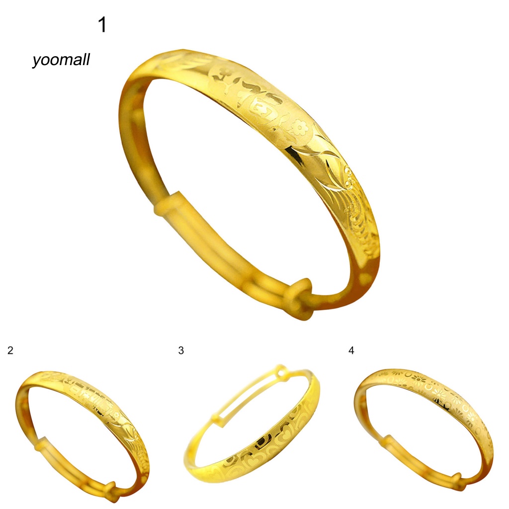 Vòng Đeo Tay Màu Vàng Đồng Tinh Xảo Không Phai Có Thể Điều Chỉnh Kích Thước Cho Đám Cướ