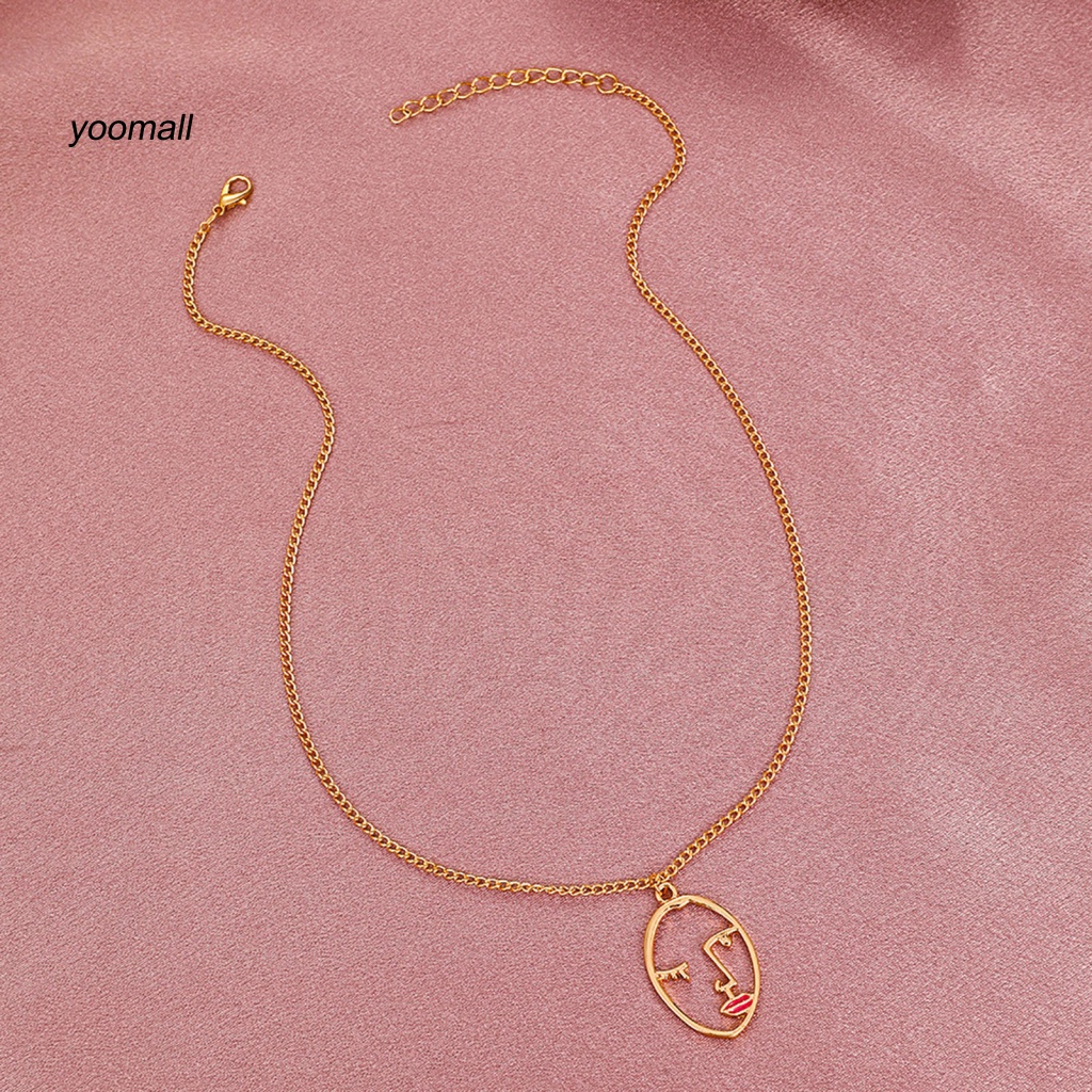 Vòng cổ Mặt Hình Khuôn Mặt Trừu Tượng Năm Mới