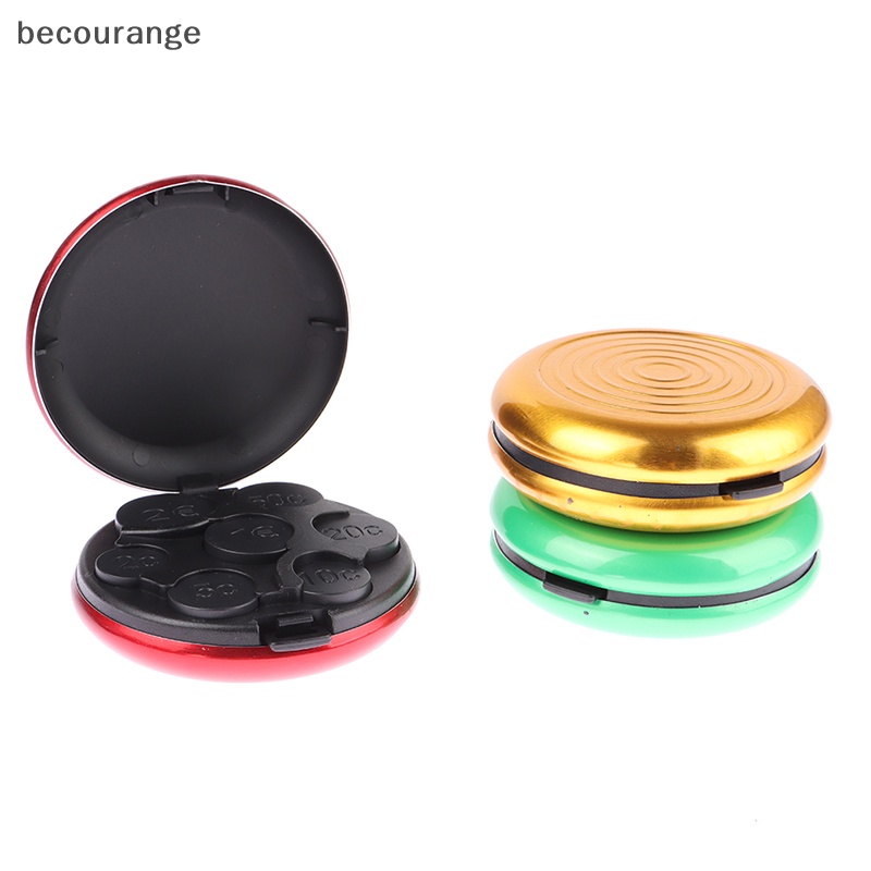 [becourange] Hộp Đựng Tiền Xu / Mỹ / Châu Âu Hình Tròn