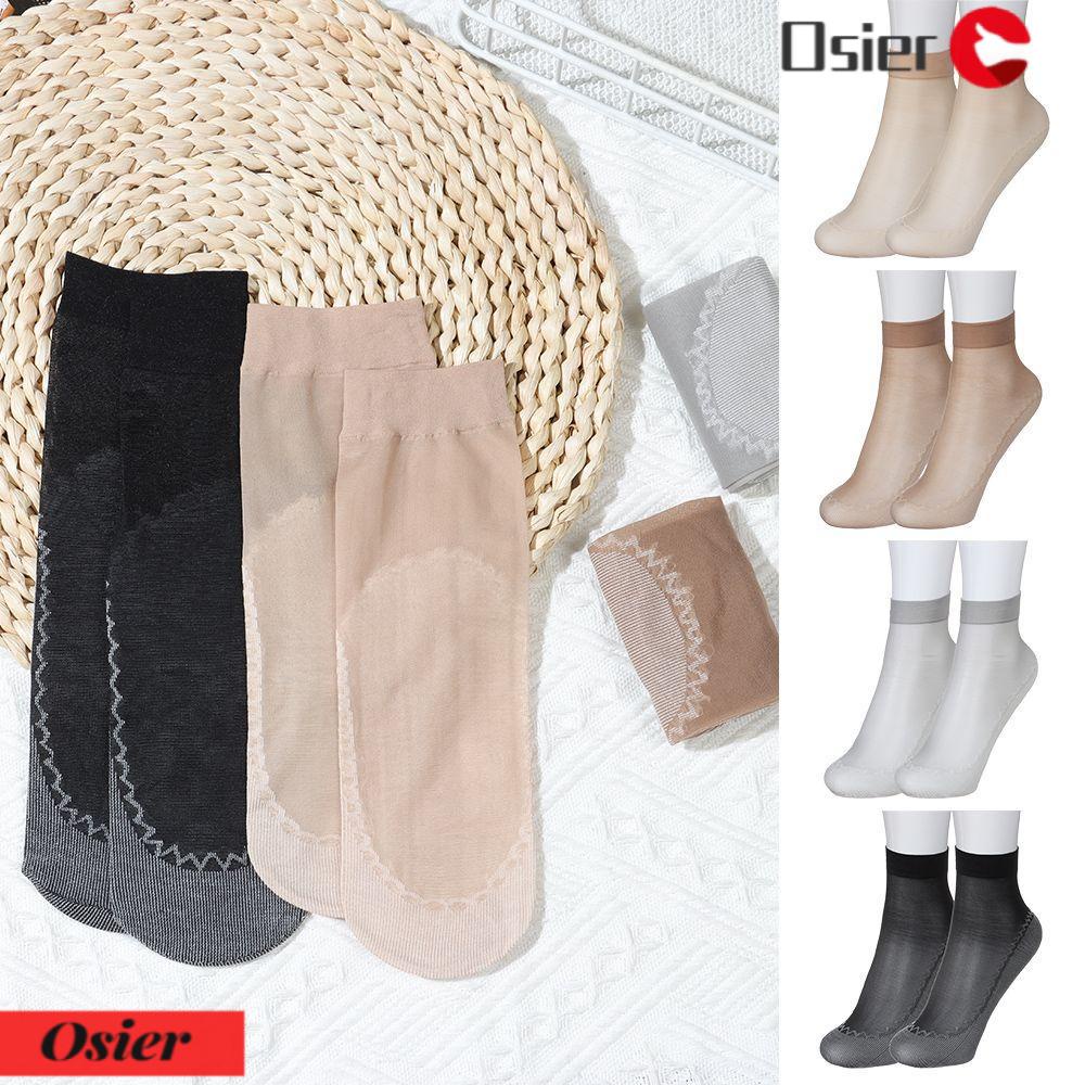 10 Cặp Vớ Mát Xa Mắt Cá Chân Bằng Lụa Kính Thoáng Khí Thời Trang Mùa Hè Cho Nữ