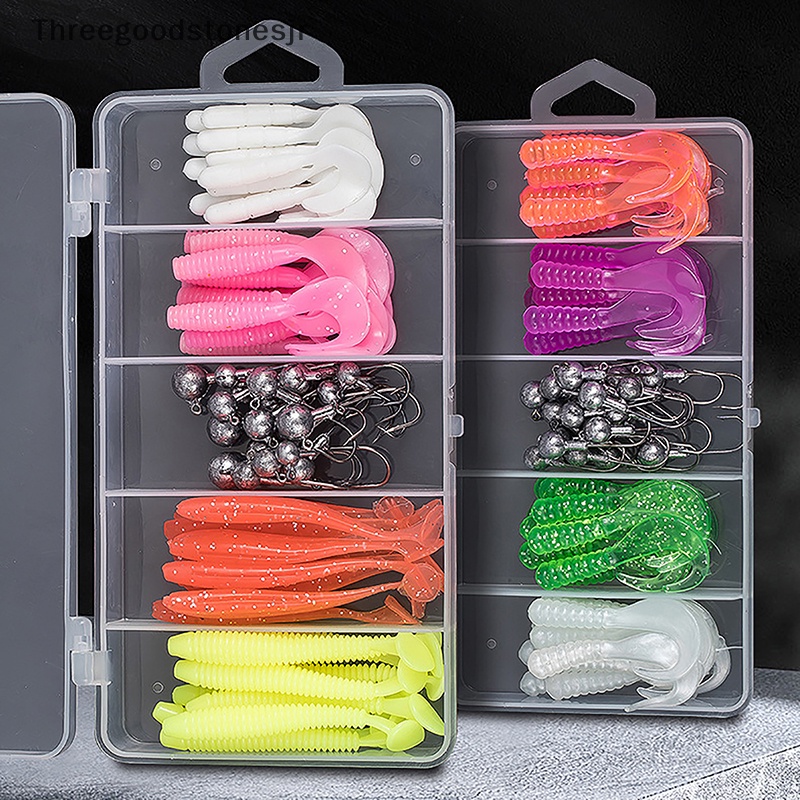 Tgs Luya Bộ Móc Câu Giả Đuôi Xoăn Chữ T Miệng Nông Nước Cá Hồi JR