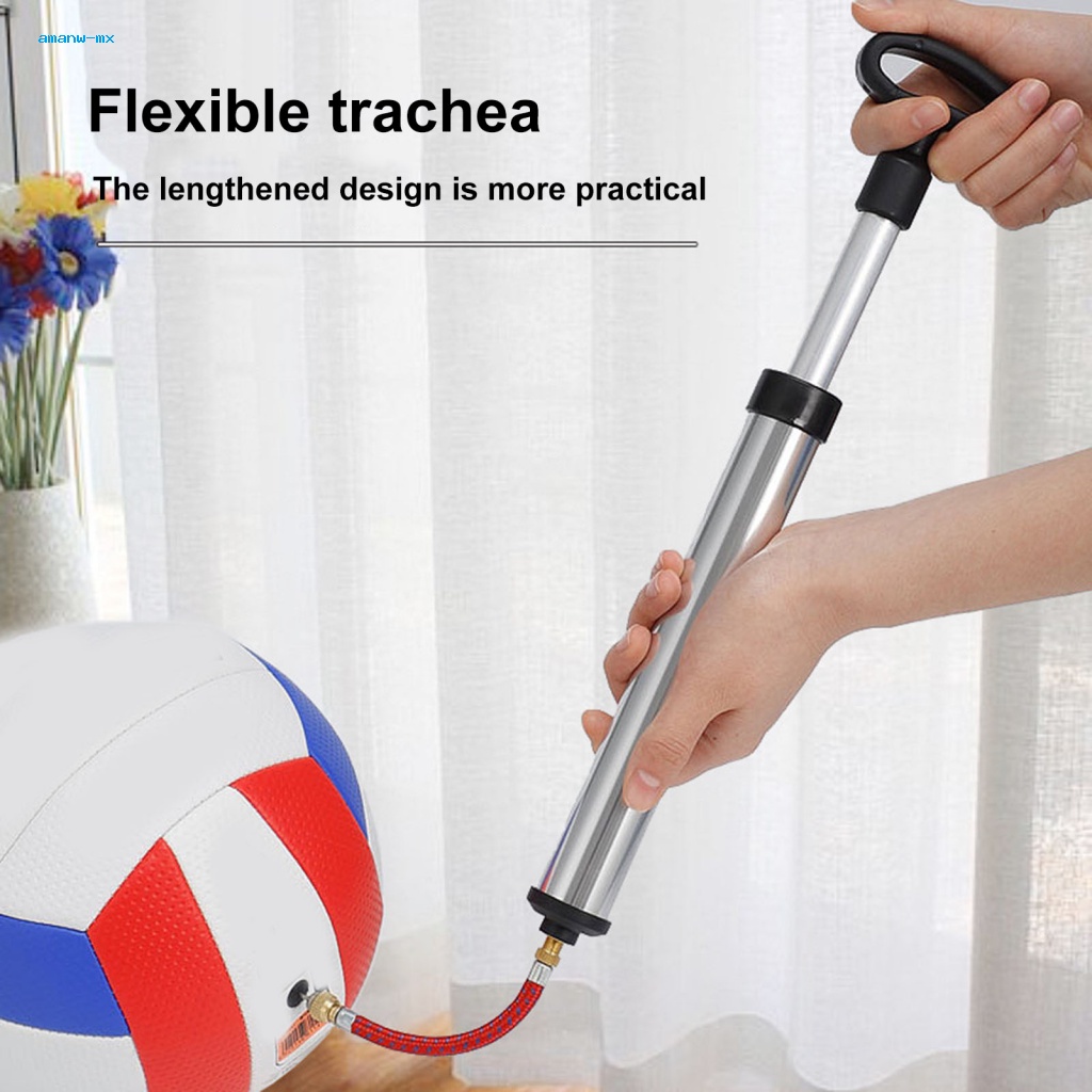 Bộ Dụng Cụ Bơm Bóng Rổ Bằng Hợp Kim Nhôm Kèm Ống Bơm Và Ống Nối Dài Tiện Dụng