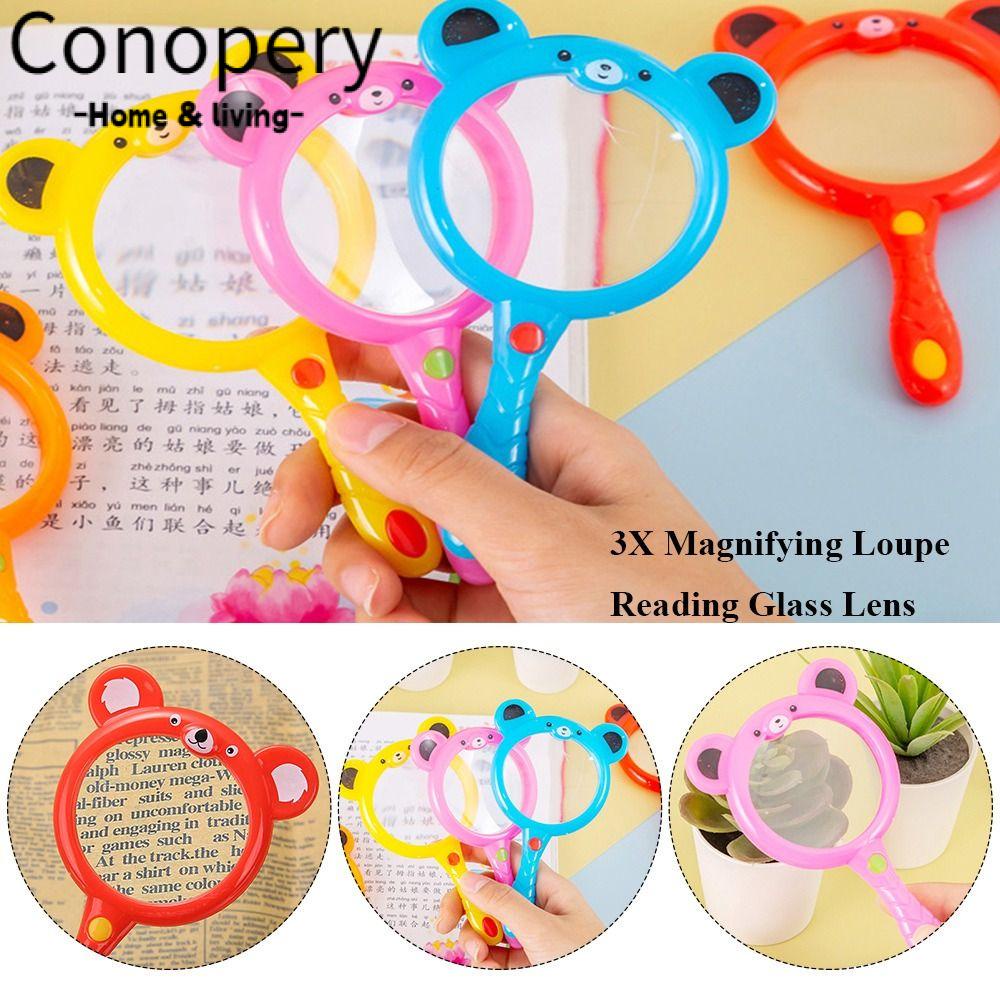 CONOPERY Set 3 Kính Lúp Cầm Tay 60mm Bằng Nhựa Dùng Để Quan Sát Côn Trùng Trang Sức