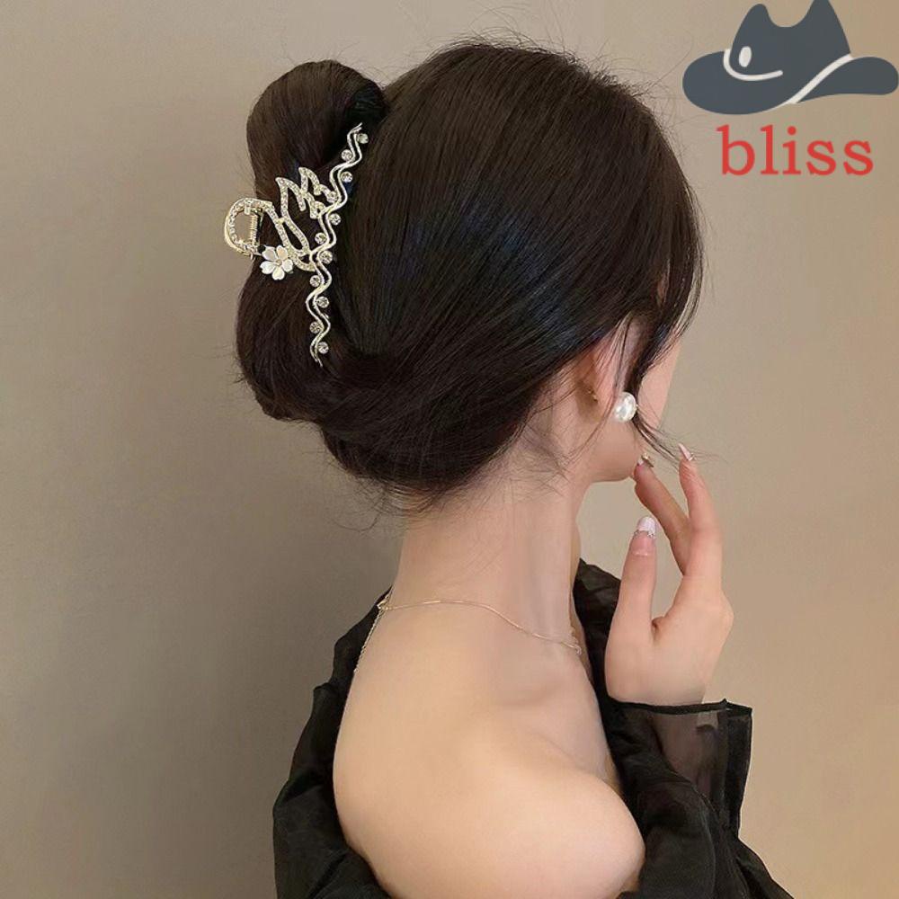 Kẹp Tóc Kim Loại Màu Đen Phong Cách Retro Thời Trang|Kẹp Tóc Hình Cá Mập Thời Trang Dành Cho Nữ