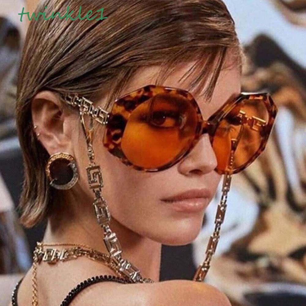 Kính Mát Gọng Đa Giác Họa Tiết Da Báo Phong Cách Vintage Thời Trang Cho Nữ