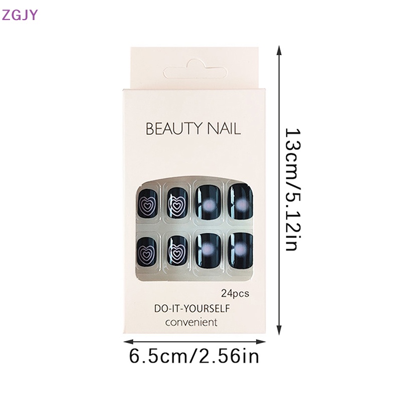 Set 24 Móng Tay Giả Chống Nước Toàn Diện Tháo Rời Được Kèm Phụ Kiện Mới