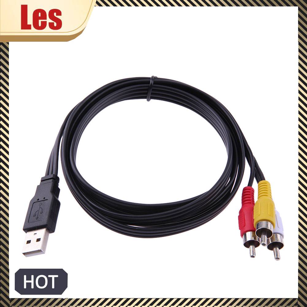 Dây CáP Âm Thanh / AV 1.5M 5ft ĐầU CắM USB Sang 3 RCA AV A / V TV Chuyên DụNg