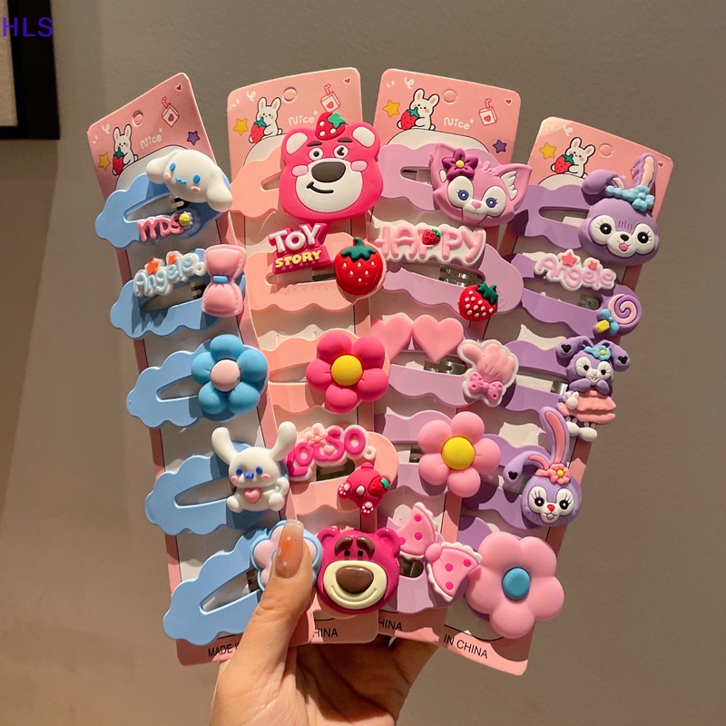 1 Bộ Kẹp Tóc Nhiều Màu Sắc Dễ Thương Cho Bé Gái