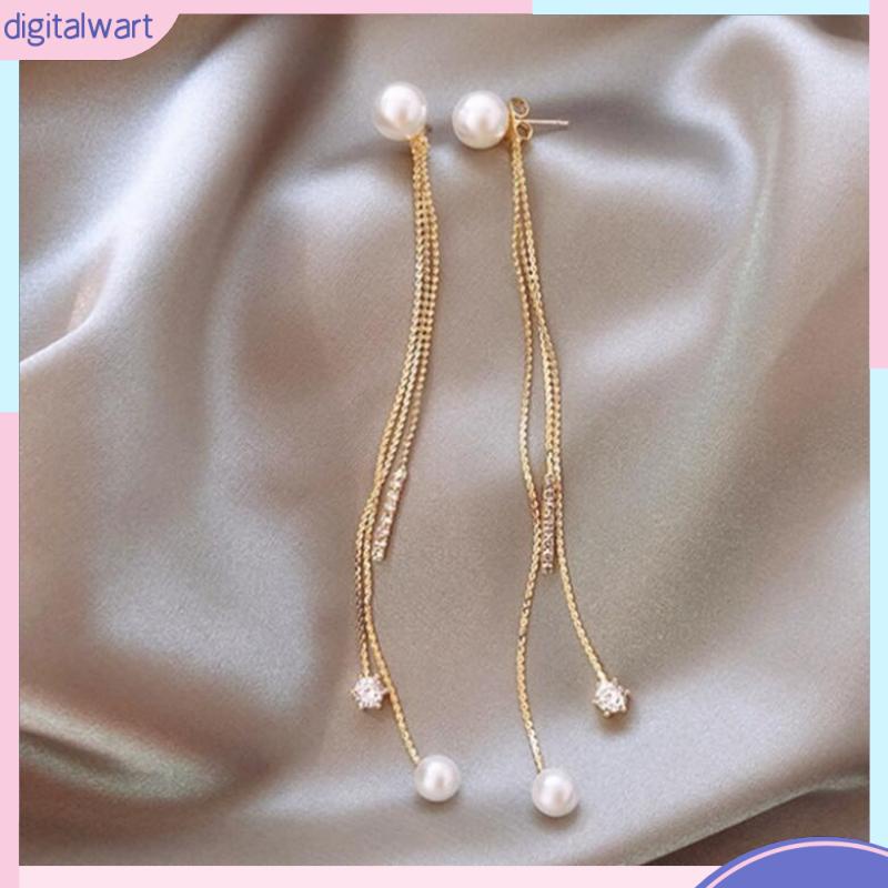 Đôi Bông Tai Dáng Rơi Họa Tiết Ngọc Trai Thời Trang Cho Nữ