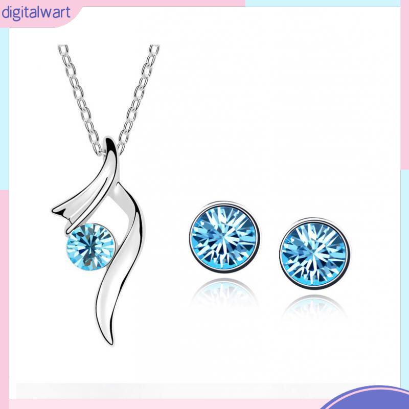 Set Vòng cổ Và Đôi Bông Tai Đính Đá Thời Trang Cho Nữ