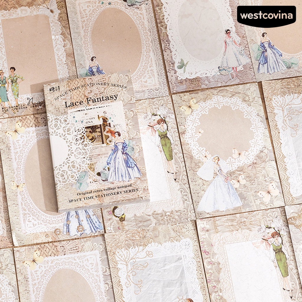 [WSTN] [WSTN]✎Bộ 60 Tấm Giấy Ghi Chú Chống Rách Phong Cách Vintage