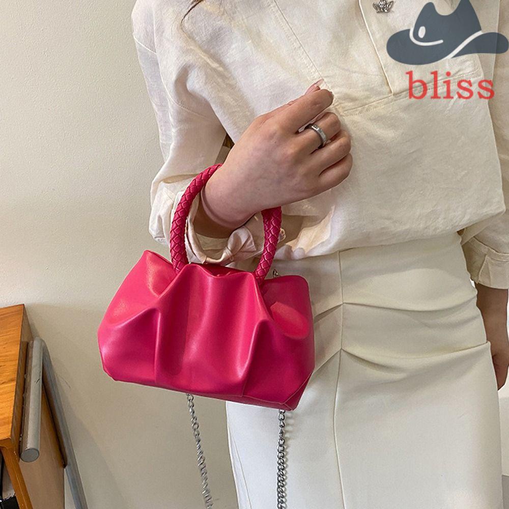 Túi Tote Đeo Vai / Đeo Chéo / Xếp Ly Dung Tích Lớn Có Dây Đeo Sợi Xích Thời Trang Công Sở Cho Nữ