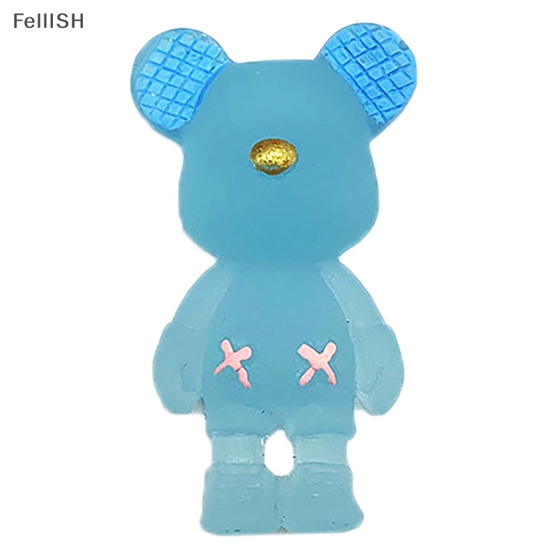 [Felli] Kẹp Tóc Resin Phát Quang Hình Gấu Hoạt Hình DIY Sáng Tạo Phụ Kiện Trang Trí Điện Thoại 439br