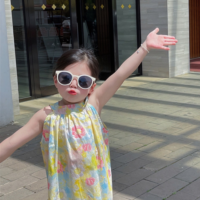 Đầm Hai Dây In Họa Tiết Tranh Sơn Dầu Phong Cách Hàn Quốc Thời Trang Mùa Hè Cho