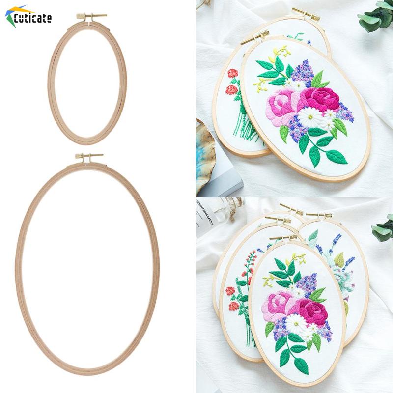 Khung Thêu Thủ Công Bằng Gỗ Tròn 16cm 13.7cm
