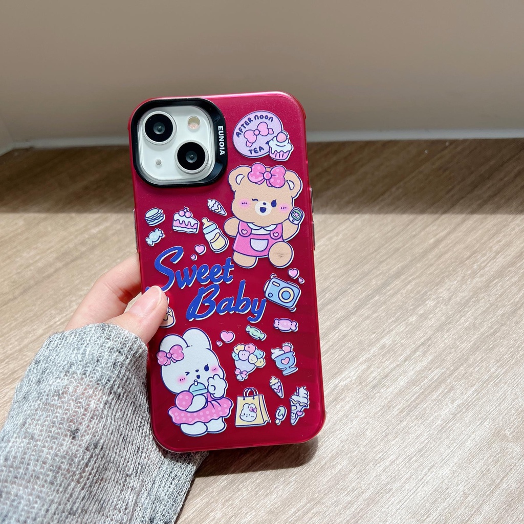 Ốp Điện Thoại Tpu Silicon Mềm Trong Suốt In Hoạt Hình Kèm Dây Đeo Chéo Cho iPhone 14 13 12 11 Pro Max