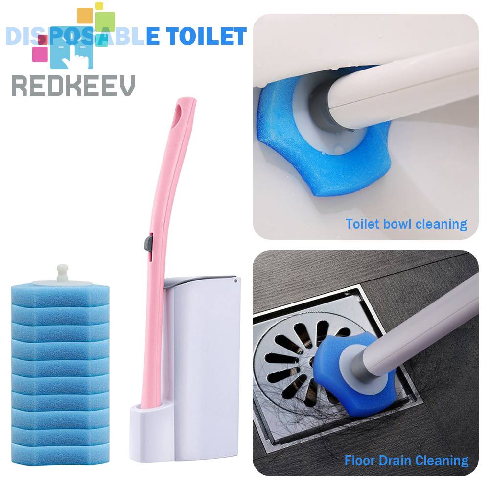 Set 10 Đầu Cọ Vệ Sinh Toilet Dùng Một Lần Tiện Dụng