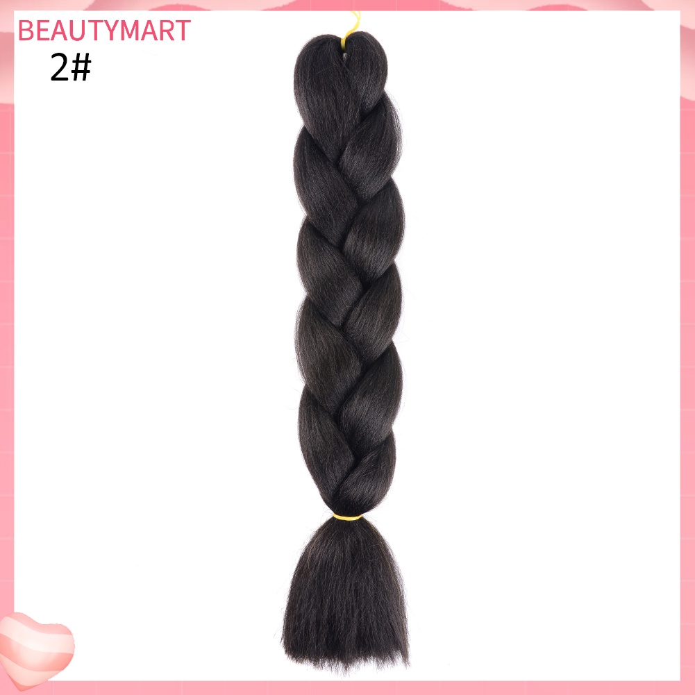 Bím Tóc Giả Bằng Sợi Tổng Hợp Màu Trơn Phong Cách Châu Phi