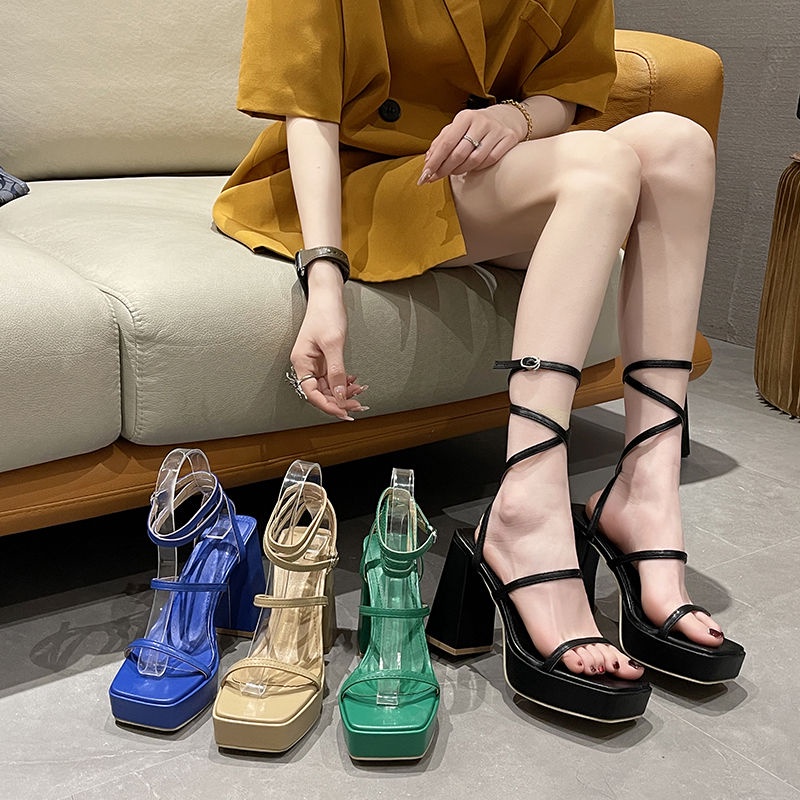 Giày Cao Gót Đế Dày Size Lớn 35-42 Phong Cách Âu Mỹ