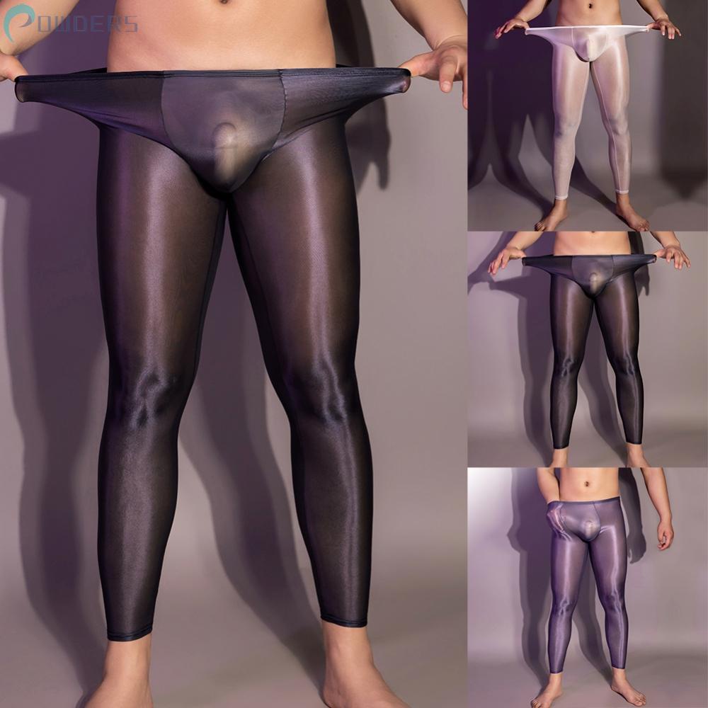 Quần Legging Dài Siêu Mỏng Sáng Bóng Thời Trang Cho Nam
