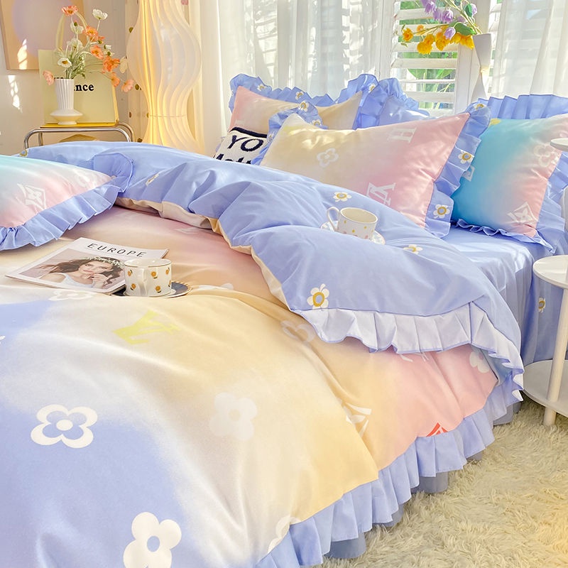 Vỏ Gối Chăn Và Ga Giường Nhồi Bông Hình Gấu Dâu Tây Đáng Yêu