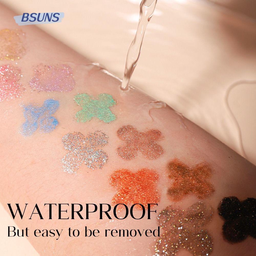 BSUNS Set 6 Phấn Mắt Nhũ Dạng Gel Lấp Lánh Trang Điểm Nổi Bật Sành Điệu Cho Nữ