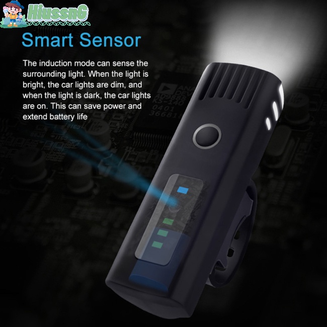 Đèn Pha Led Usb Gắn Tay Lái Xe Đạp Có Thể Sạc Lại