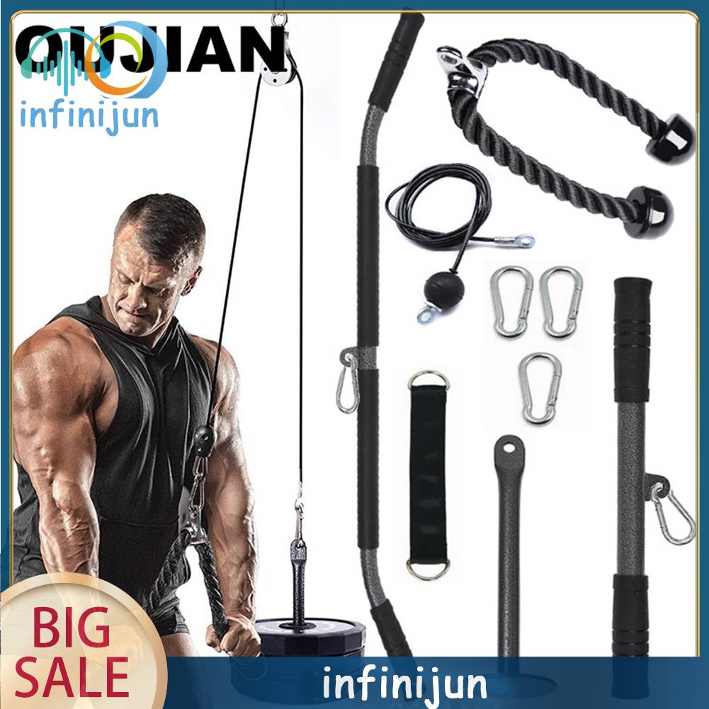 Bộ Ròng Rọc Dây Cáp DIY Không Gây Tiếng Ồn Cho Tập Gym