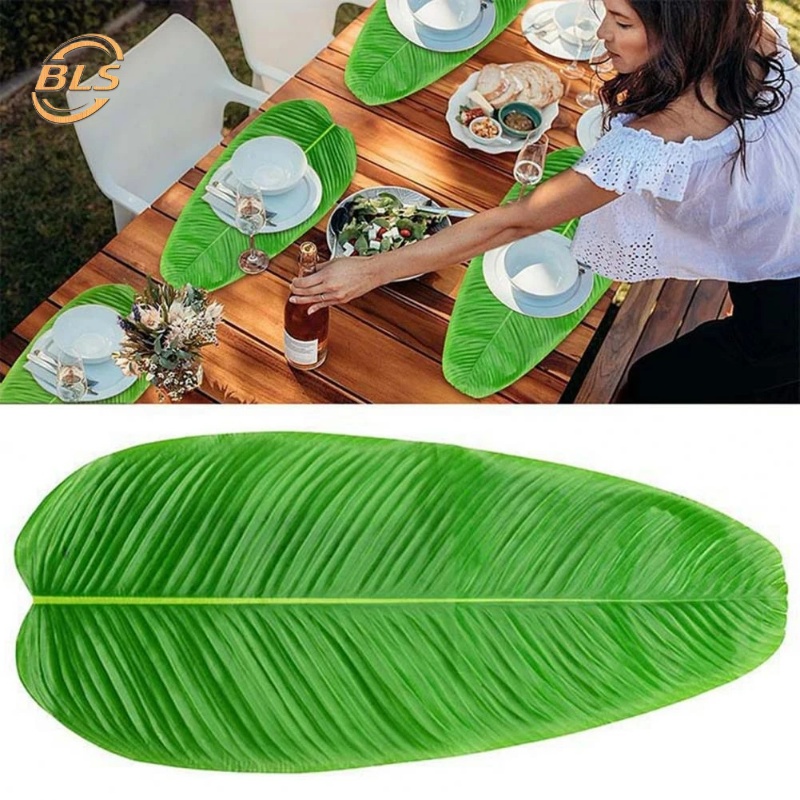Thảm Lót Bàn Ăn Chống Thấm Nước Họa Tiết Lá Chuối Trang Trí Tiệc
