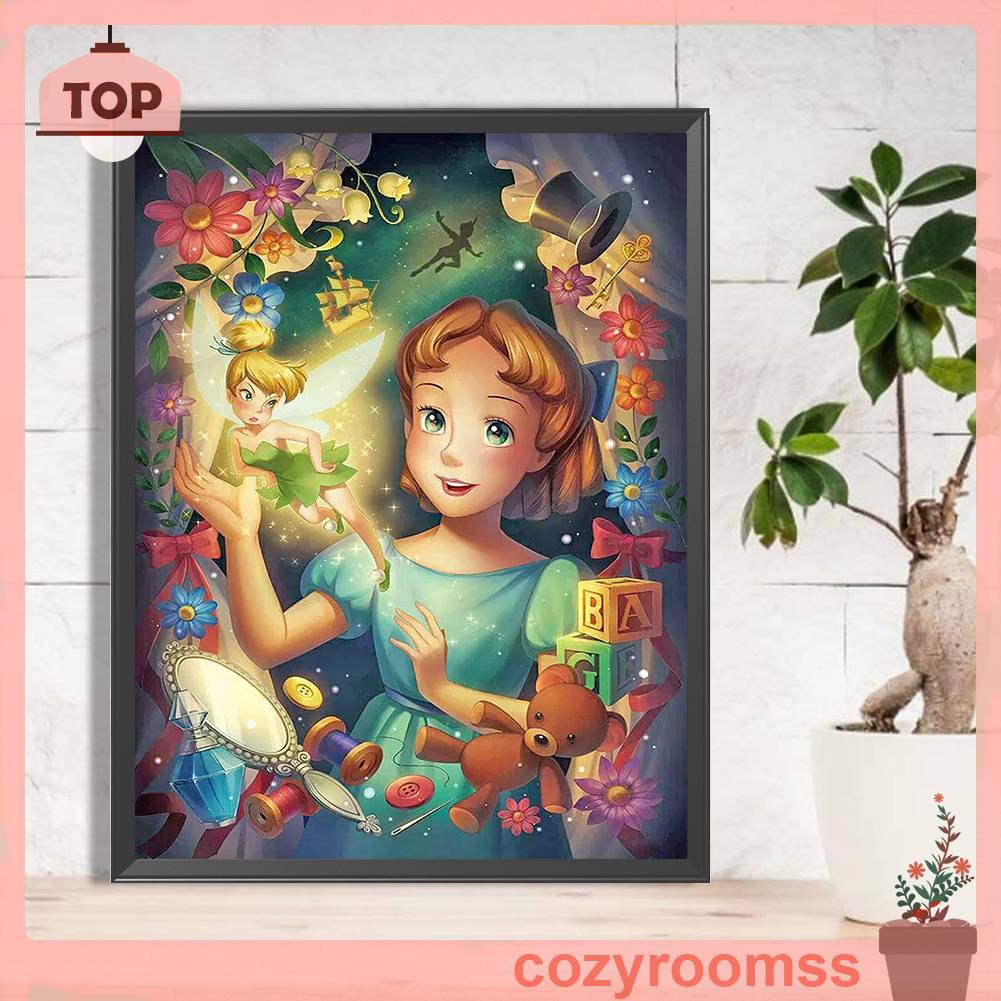 Tranh Đính Đá Kim Cương Toàn Bộ 5D DIY Hình Vẽ Tinker Bell