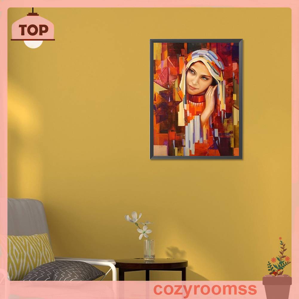 Tranh Đính Đá Kim Cương Toàn Bộ 5D DIY Hình Vẽ Người Phụ Nữ Trang Trí Nhà Cửa