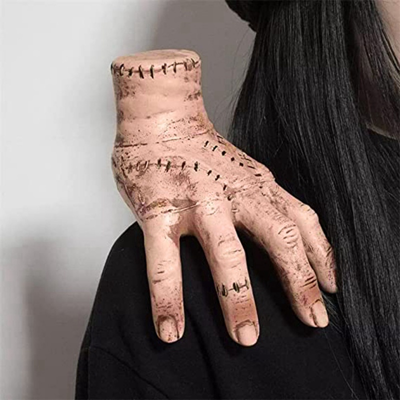 For wednesday addams đồ trang trí gia đình đồ chơi bằng tay pvc hand toy flesh-color palm toy the thing hand from wednesday addams, cosplay hand by addams family