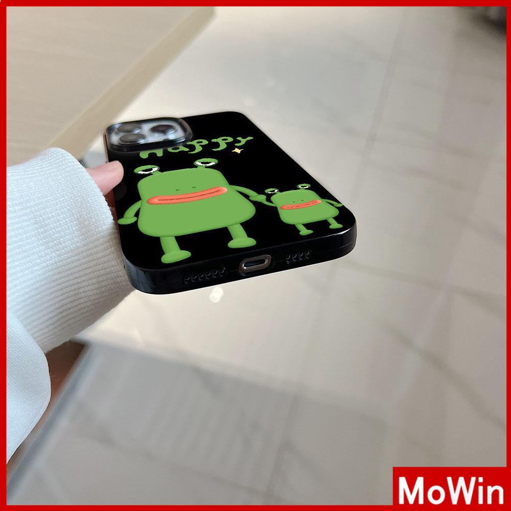 Ốp lưng iPhone 14 Pro Max Ốp Lưng iPhone Màu Đen Bóng TPU Mềm Chống Sốc Bảo Vệ Máy Ảnh Chú Ếch Dễ Thương Màu Hồng Đen Tương thích với iPhone 13 Pro max 12 Pro Max 11 xr xs max 7Plus 8Plus