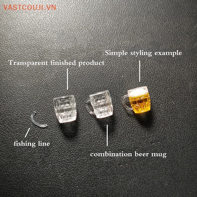 Khuôn Silicon Làm Ly Bia / Trà Sữa / Thu Nhỏ 1: 12 Độc Đáo Trang Trí Nhà Búp Bê DIY