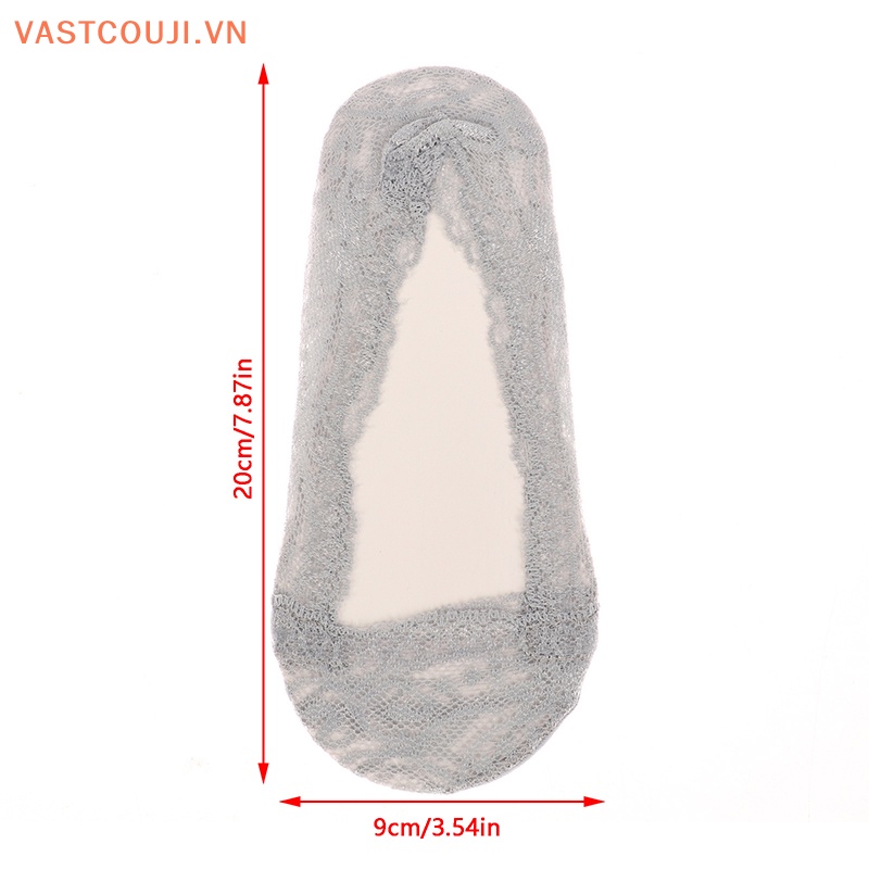 1 Đôi Tất Ren Hoa Ngắn Chống Trượt Xinh Xắn