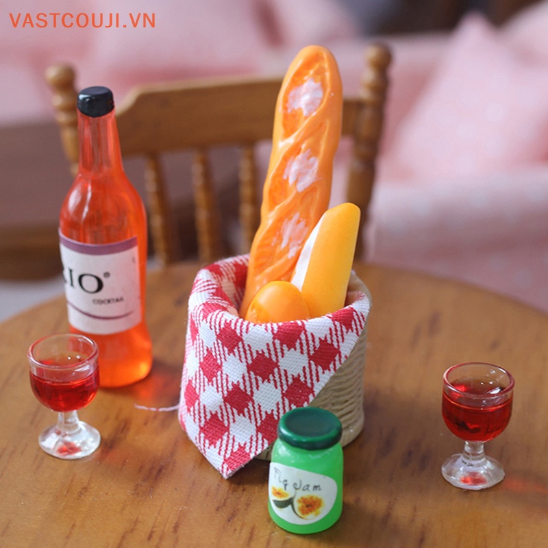 1 Bộ Giỏ Bánh Mì Đồ Chơi Mini Trang Trí Nhà Búp Bê