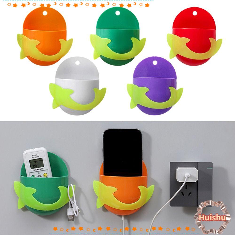 Giá Đỡ Điện Thoại / Điều Khiển Từ Xa Gắn Tường Hình Cá Màu Dạ Quang Độc Đáo Tiện Dụng Cho Phòng Tắm