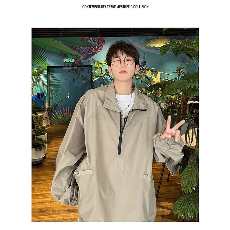 Bộ Quần Áo Chống Nắng Dáng Rộng Chất Liệu Thoáng Khí Nhanh Khô Thời Trang Mùa Hè Cho Nam