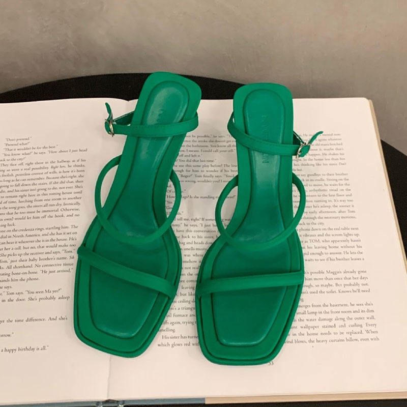 Sandal Cao Gót Thiết Kế Mới Đơn Giản Thời Trang Theo Phong Cách Pháp Cho Nữ