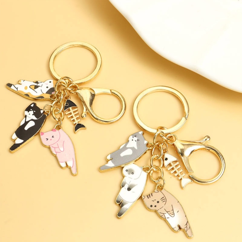 Móc Khóa Hình Xương Cá / Mèo Thời Trang Cho Nam Và Nữ