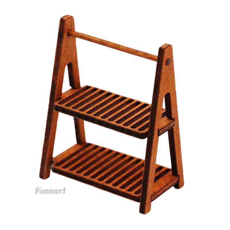 [Fenteer1] Kệ Đựng Bánh Mì / Thức Ăn mini Màu Nâu Đậm DIY