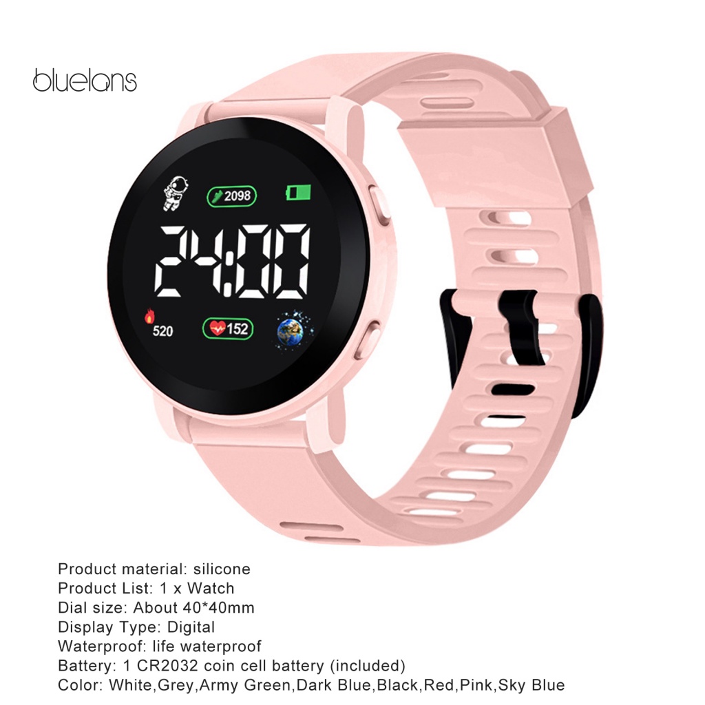 Đồng Hồ Điện Tử Bluelans Dây Silicone Chống Thấm Nước Độ Chính Xác Cao