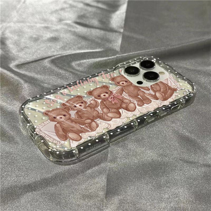 Ốp Điện Thoại Mềm Trong Suốt Hình Năm Chú Gấu Cho iPhone14promax 1312 / 11 7 / 8plus xr / sins 5XFB