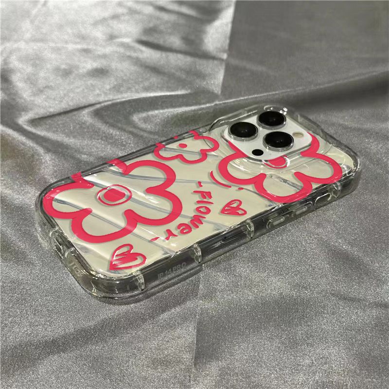 Ốp Điện Thoại Mềm Trong Suốt Họa Tiết Hoa Dễ Thương Cho Iphone 14Promax 1312 / 11 7 / 8plus xr / sins DN5W