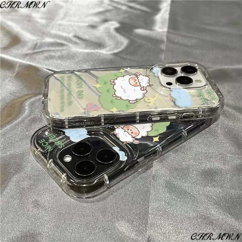 Ốp Điện Thoại Mềm Trong Suốt Họa Tiết Cừu Dễ Thương Cho Iphone 14Promax 7 7Plus 8 Plus 1312 11 VC7B