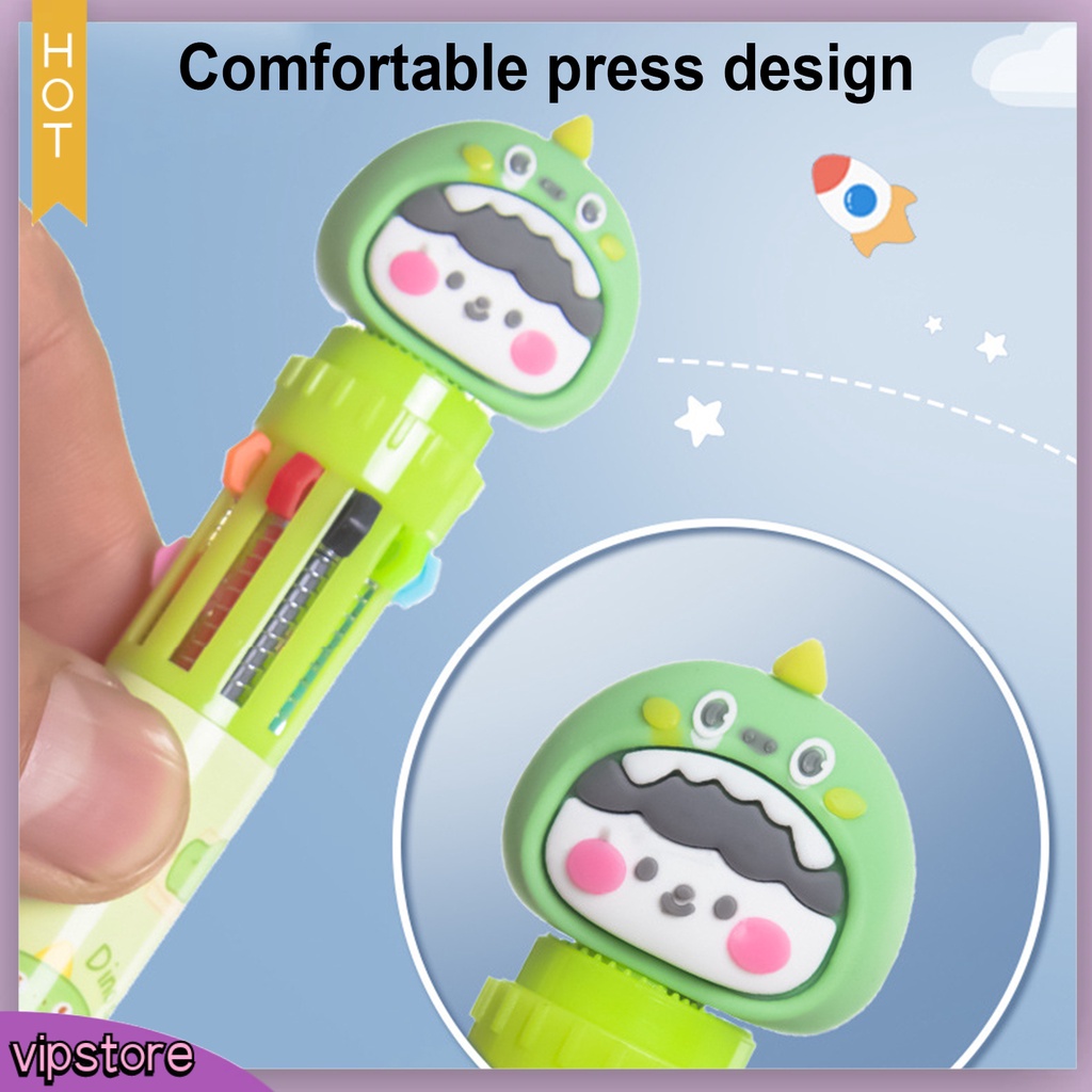 <VIP> Bút Bi Dạng Đẩy Thoải Mái Mềm Mịn Hình Thỏ Hoạt Hình Cho Học Sinh