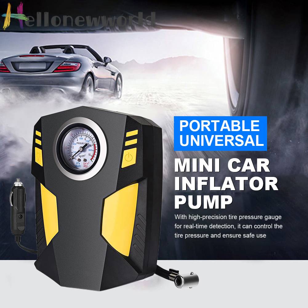 Máy Nén Khí Bơm Hơi Mini 12V Có Màn Hình LCD Hiển Thị