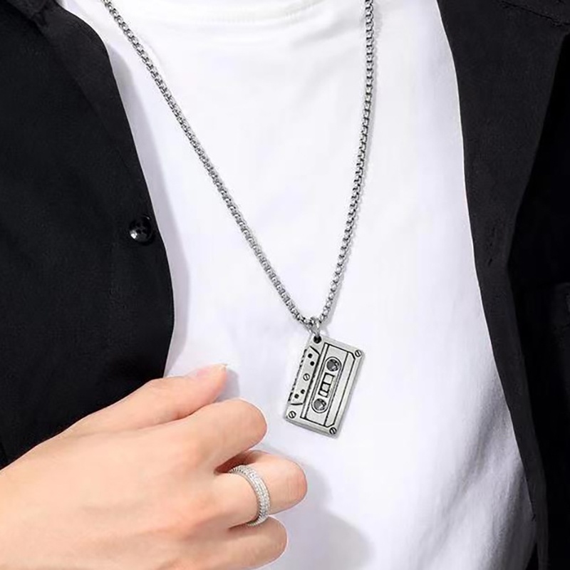 Vòng Cổ Bằng Thép Titan Phong Cách hip hop Thời Trang Cho Cặp Đôi