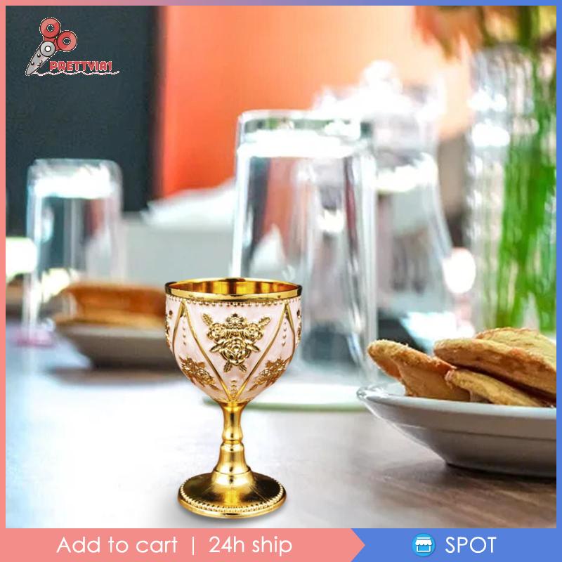 Cốc Uống Nước Mini 30ml Bằng Hợp Kim Phong Cách Châu Âu Cổ Điển